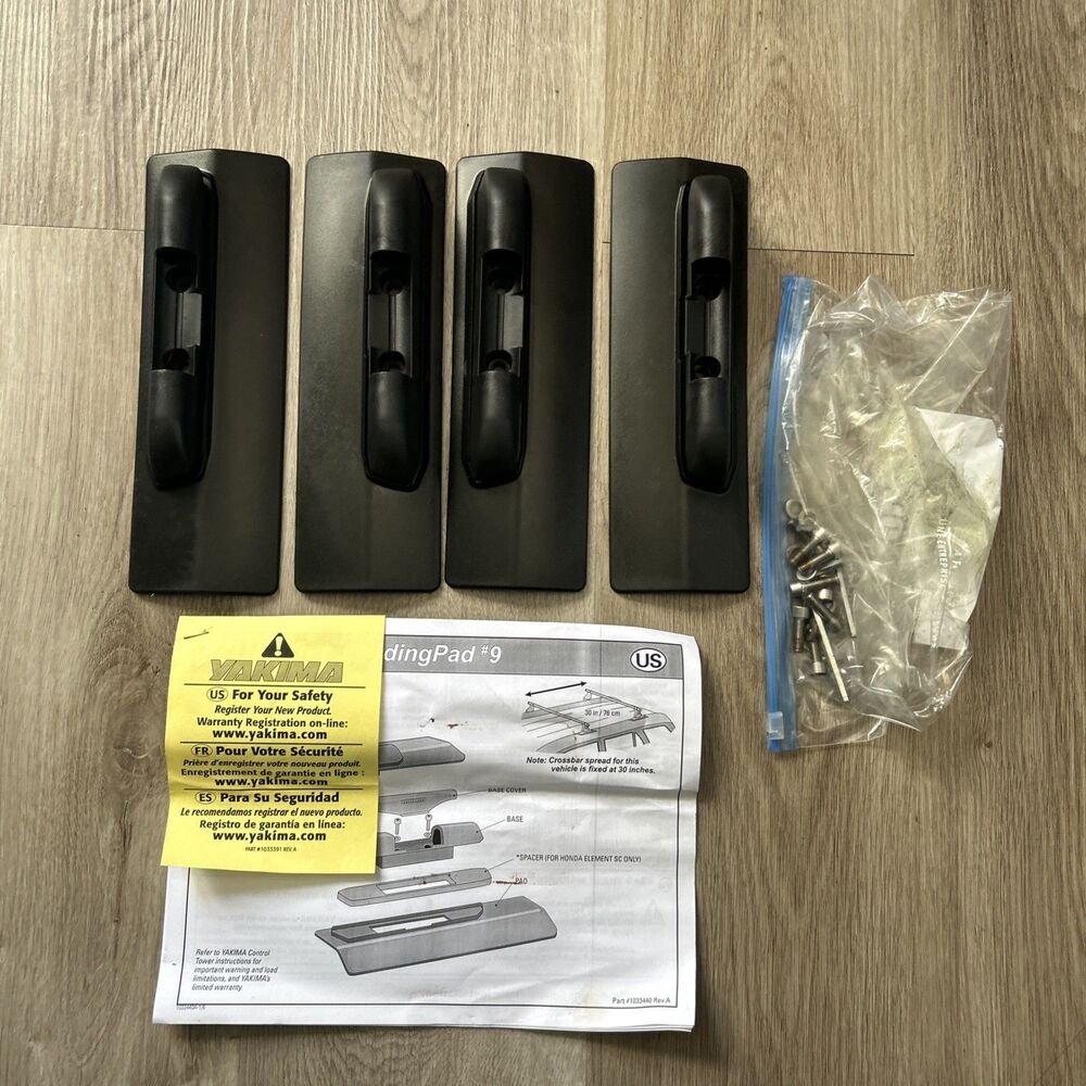 Yakima Landing Pad #9 Set of 4 (2 Pair) Fixed Point Tower Brackets No Covers
